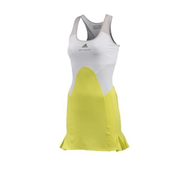 Adidas Stella McCartney Barricade Tennis Dress Sz 36 RunYellow/Powder White - Picture 5 of 13